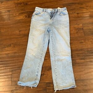 Zara Light Wash Straight Leg Jeans
